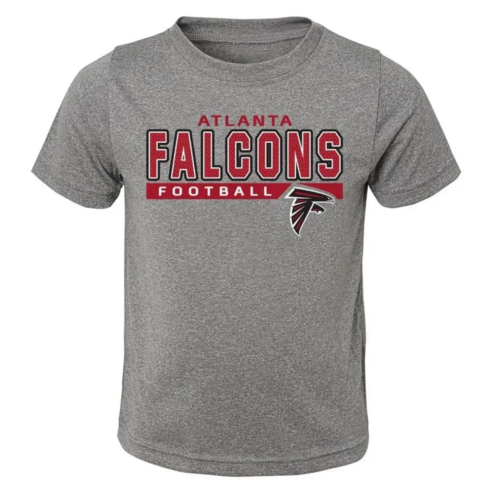 NWT Atlanta Falcons Youth Medium Heather Gray Football Short Sleeve T-Shirt‎